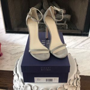 Stuart Weitzman Nudist mist suede size 7